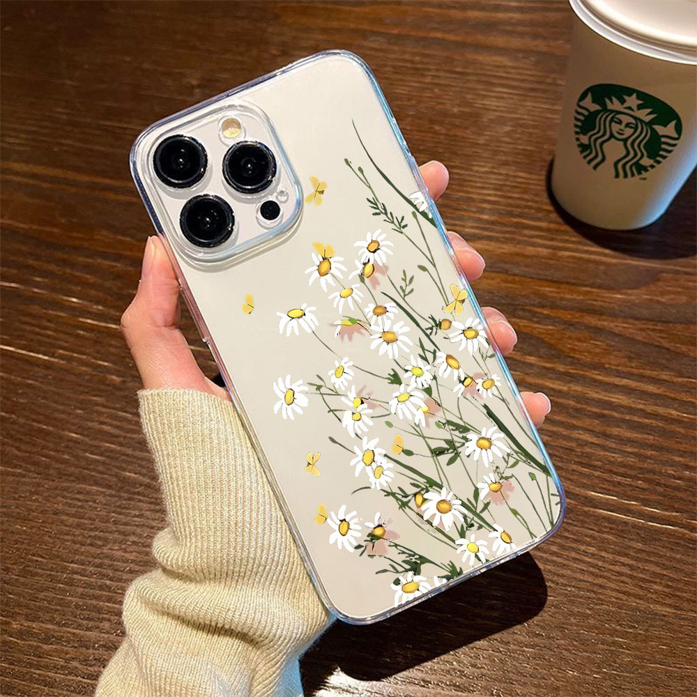 Apple Iphone 15 Pro Max - Nuova Cover Morbida in TPU Daisy