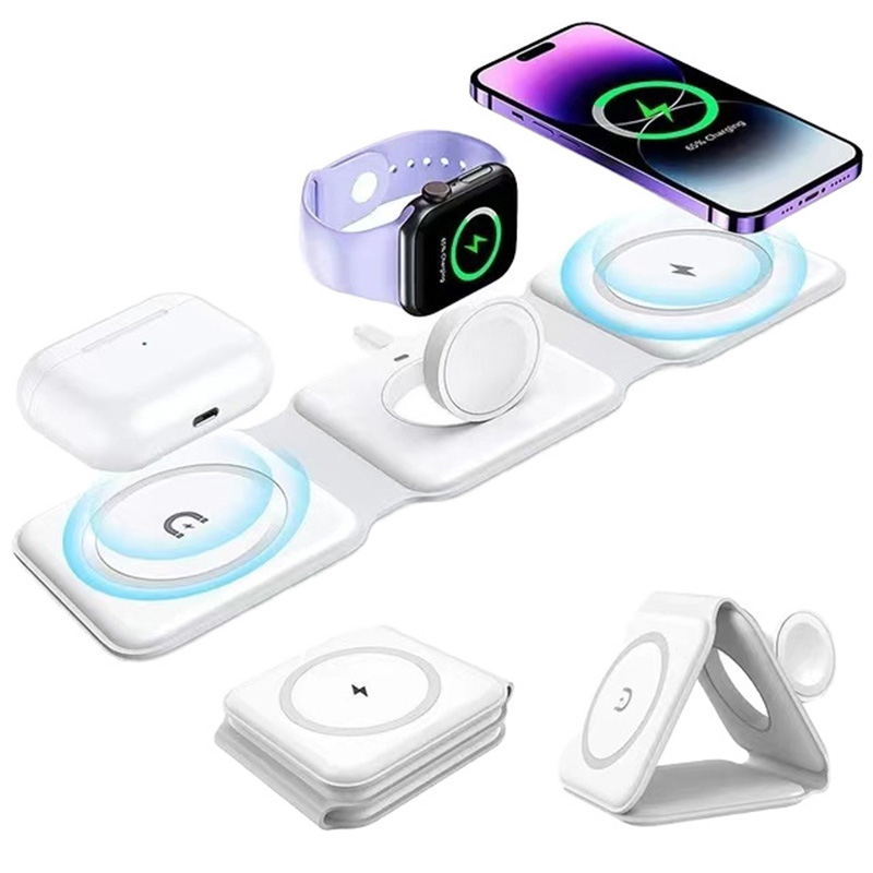 Smartwatch Ac - Caricabatterie wireless pieghevole magnetico 3 in
