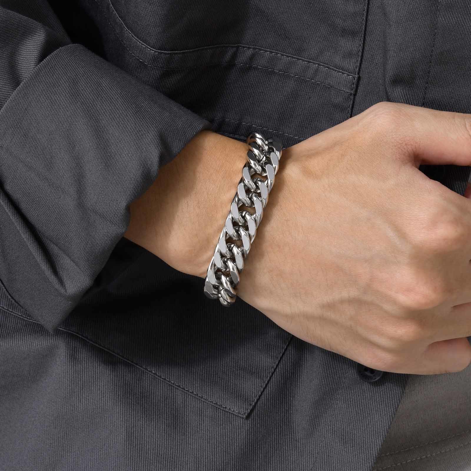 Ceramic Link Bracelet - Bracciali da uomo a catena cubana