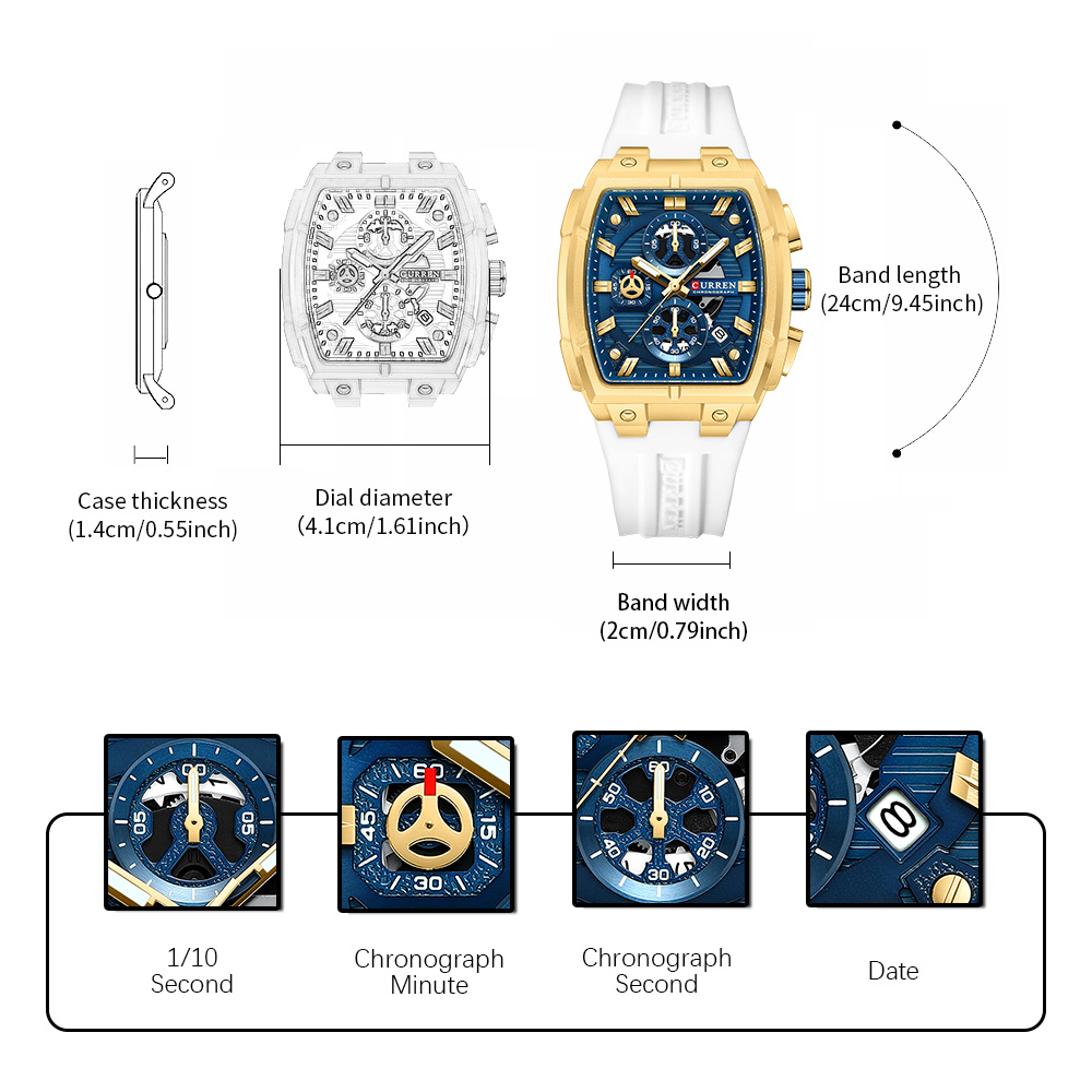 CURREN Orologio vintage di lus - Accessories With Watch recensione e prezzo