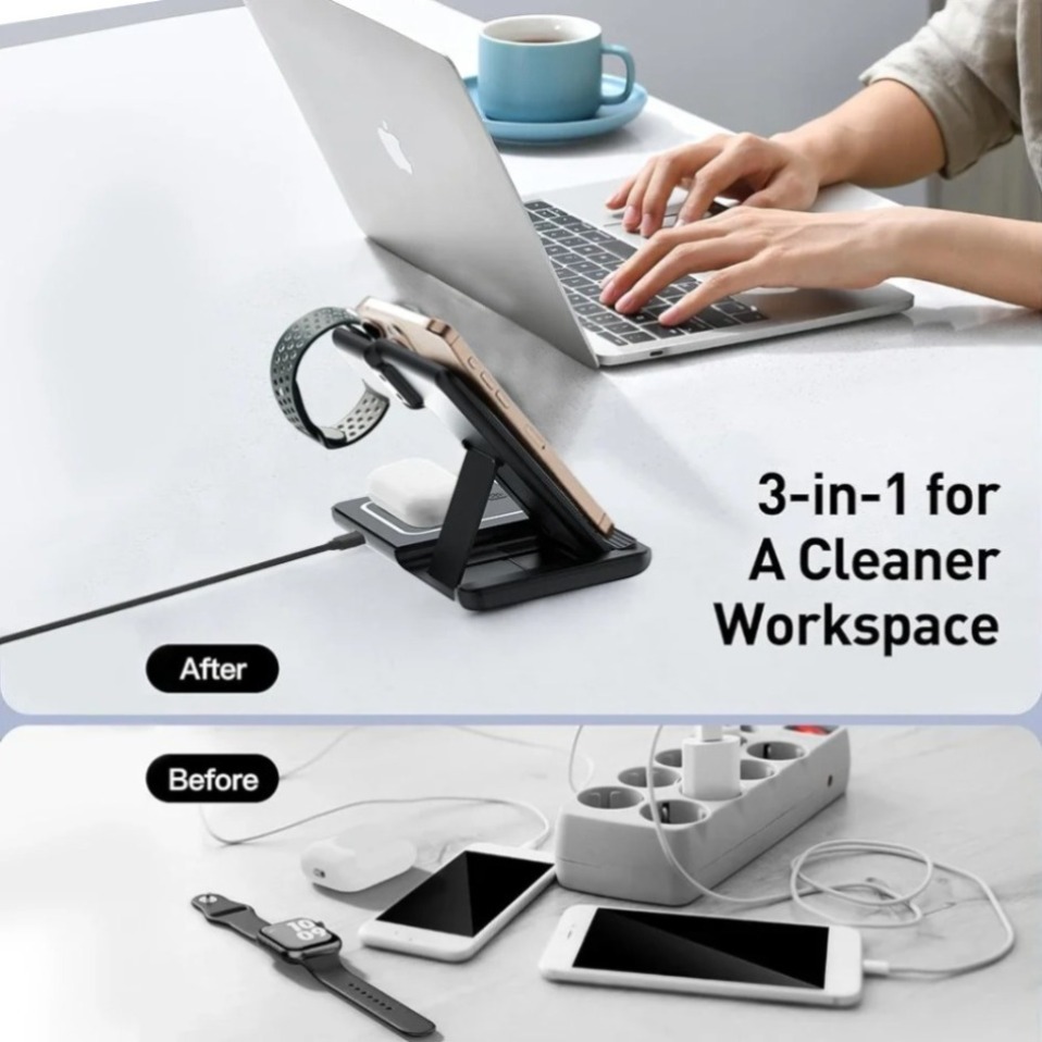 Luce LED notturna 3 in 1, cari - Wireless Charger Watch recensione e prezzo